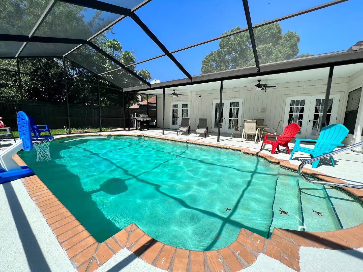 Private heated pool at Mi Casa Sarasota vacation rental Sarasota FL